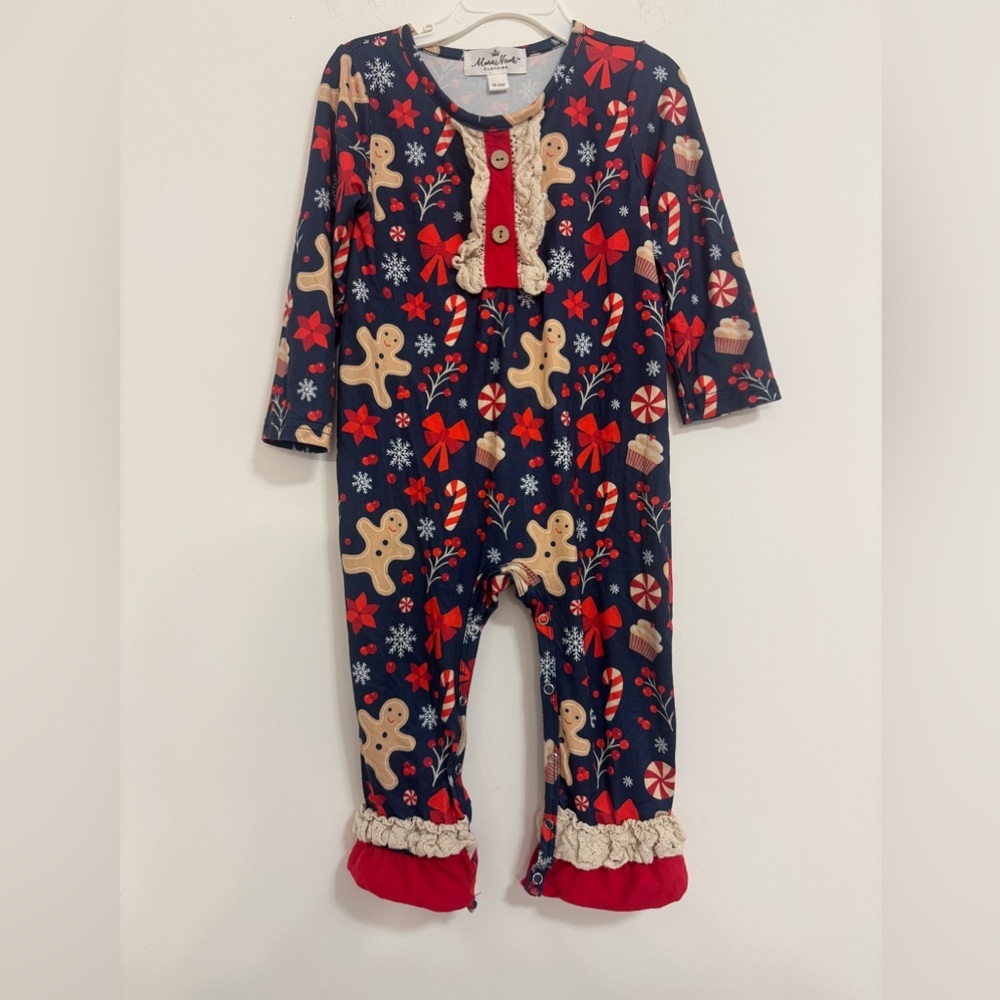Holiday Gingerbread Kids Romper